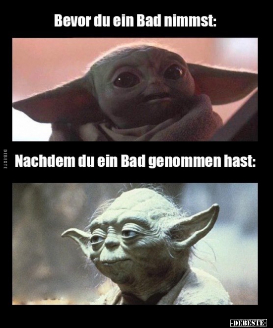 Bevor du ein Bad nimmst / Nachdem du ein Bad genommen hast: