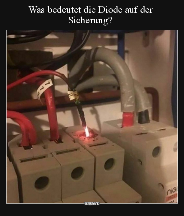 Was bedeutet die Diode auf der Sicherung?..