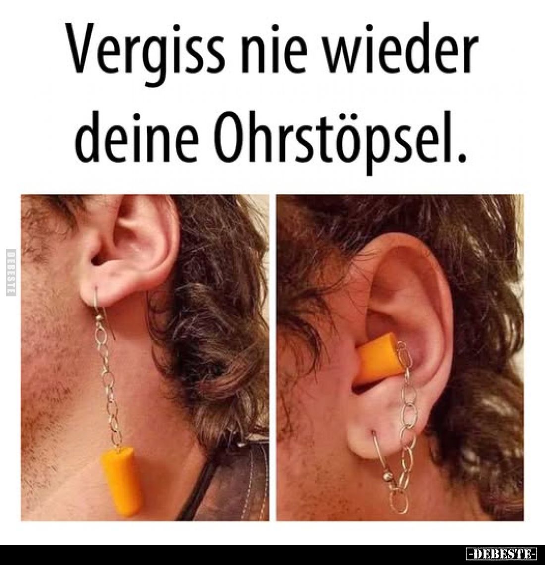 Vergiss nie wieder deine Ohrstöpsel.
