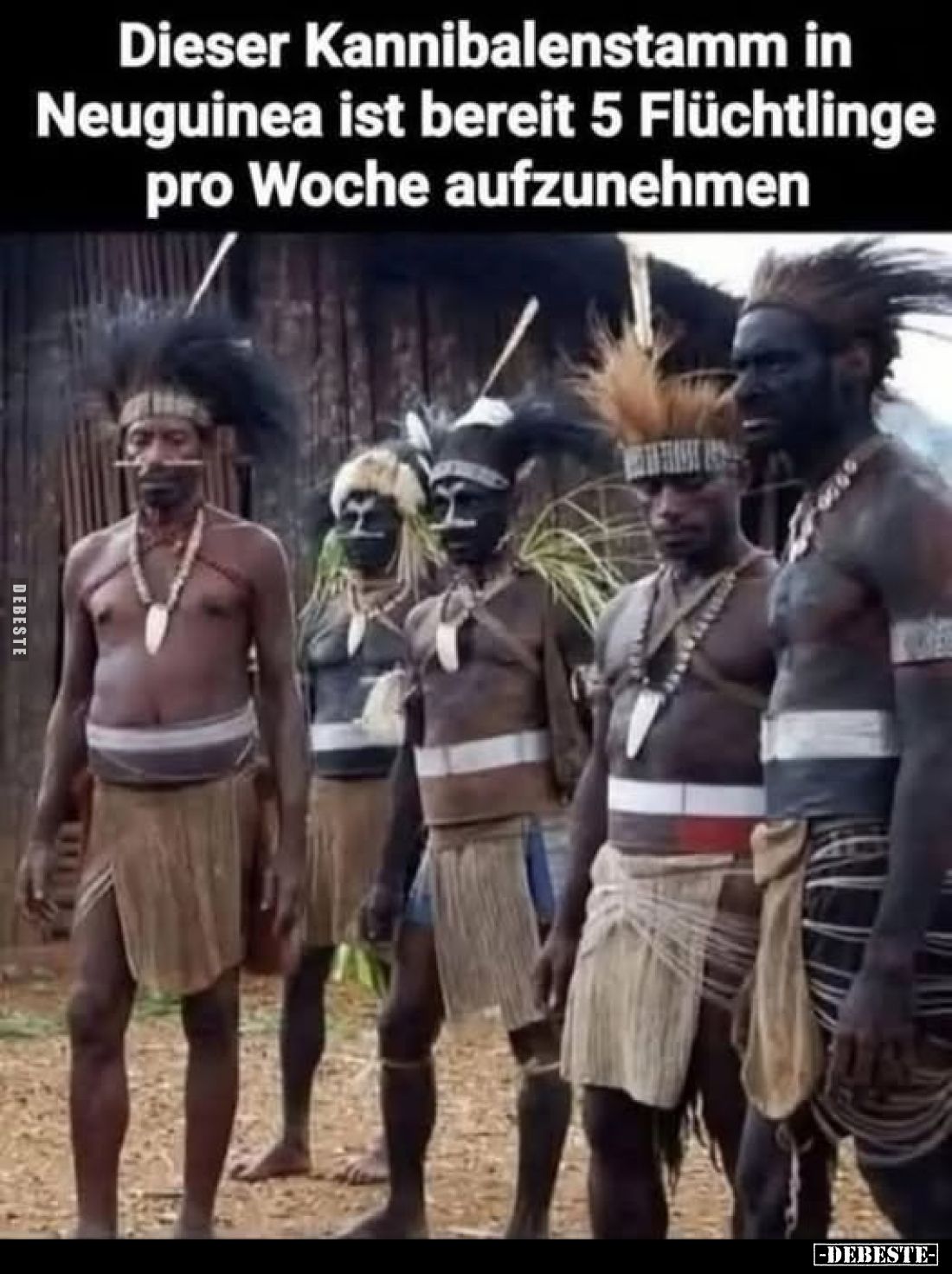 Dieser Kannibalenstamm in Neuguinea ist bereit 5 Flüchtlinge pro Woche aufzunehmen