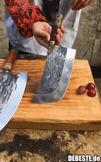 Die Schärfe dieses Messers..