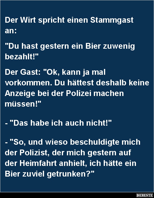 Der Wirt spricht einen Stammgast an.. - Lustige Bilder | DEBESTE.de