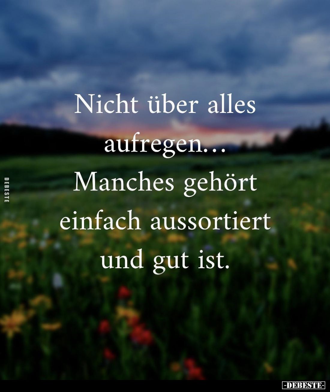Nicht über alles aufregen...
Manches gehört einfach aussortiert und gut ist.