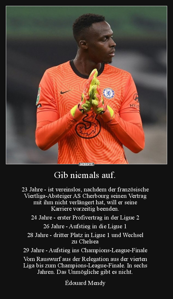 Gib niemals auf...