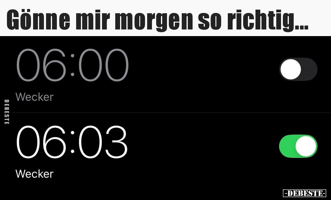 Gönne mir morgen so richtig...