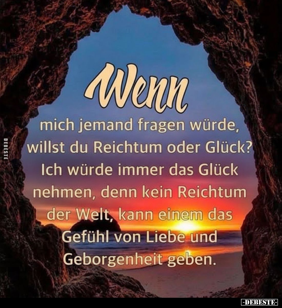 Wenn mich jemand fragen würde, willst du Reichtum oder Glück?
Ich würde immer das Glück nehmen, denn kein Reichtum der Welt,...