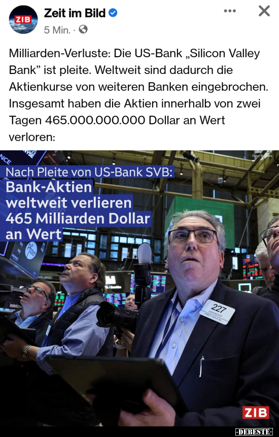 Milliarden-Verluste: Die US-Bank "Silicon Valley Bank" ist.. - Lustige Bilder | DEBESTE.de