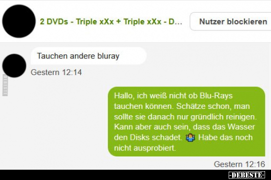 Tauchen andere bluray.. - Lustige Bilder | DEBESTE.de