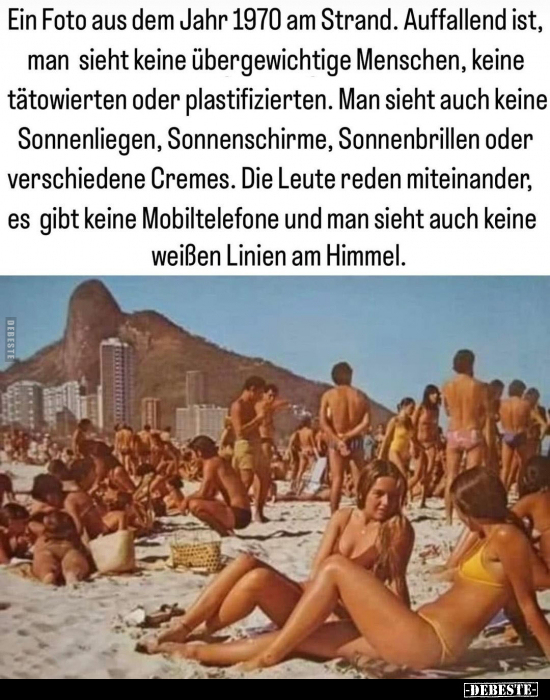 Ein Foto aus dem Jahr 1970 am Strand.. - Lustige Bilder | DEBESTE.de
