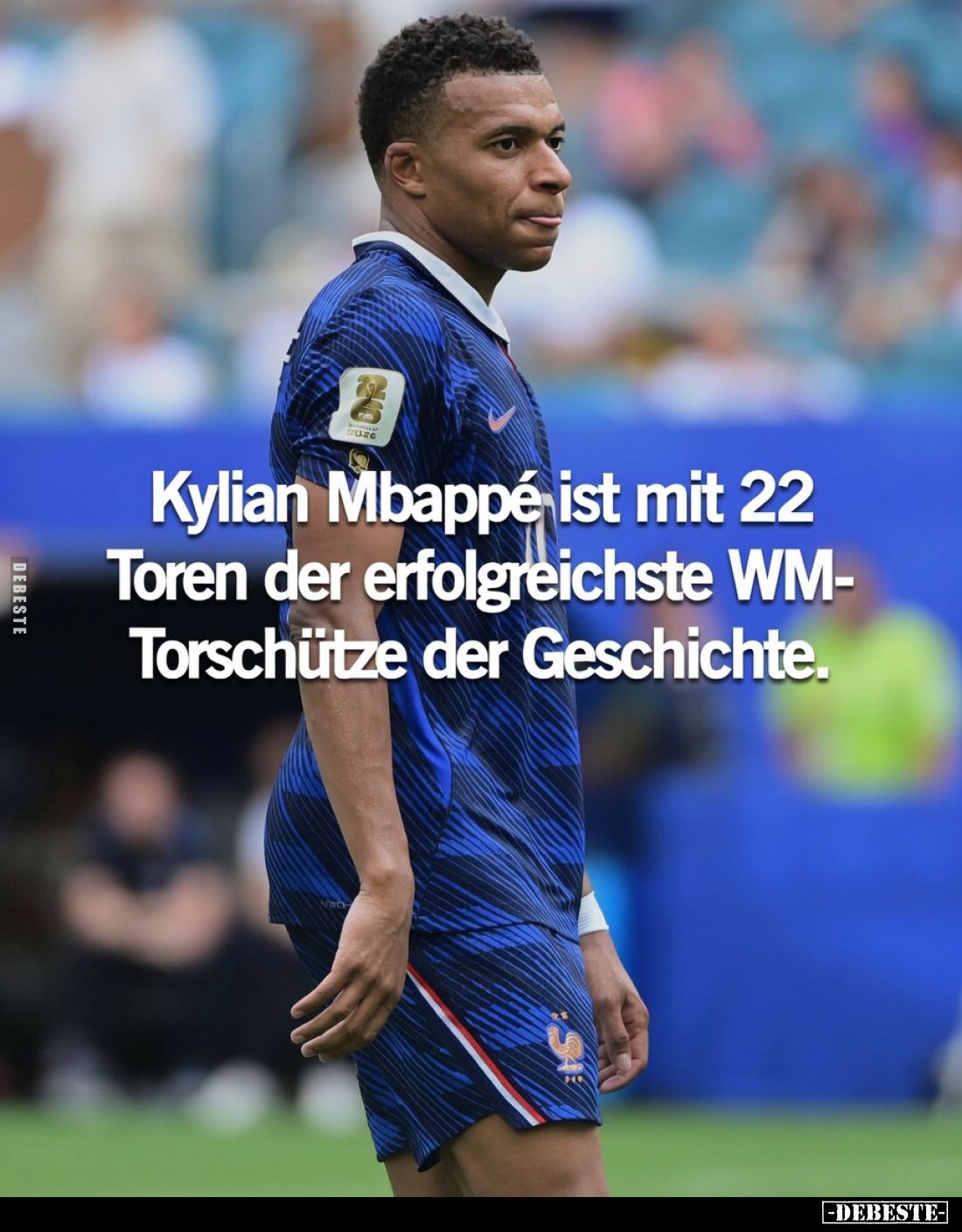 Kylian Mbappé ist mit 22 Toren der erfolgreichste WM-Torschütze der Geschichte.