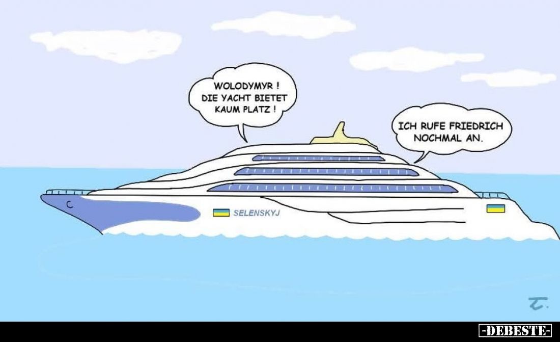Wolodymyr! Die Yacht bietet kaum Platz!... - Lustige Bilder | DEBESTE.de