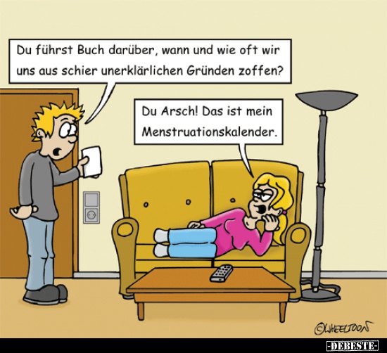 Du führst Buch darüber, wann und wie oft wir uns aus schier..