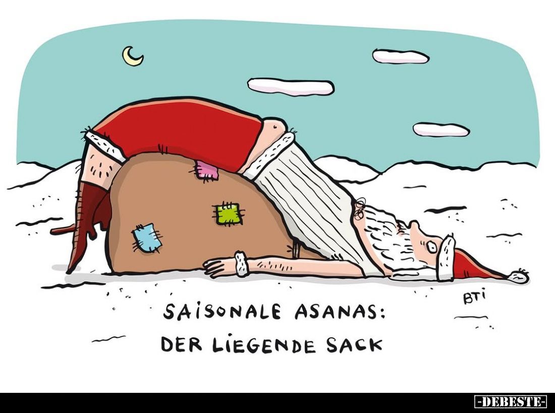 Saisonale Asanas: Der liegende Sack.