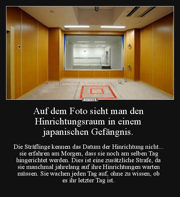 Auf dem Foto sieht man den Hinrichtungsraum in einem.. - Lustige Bilder | DEBESTE.de