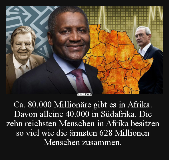 Ca. 80.000 Millionäre gibt es in Afrika.. - Lustige Bilder | DEBESTE.de