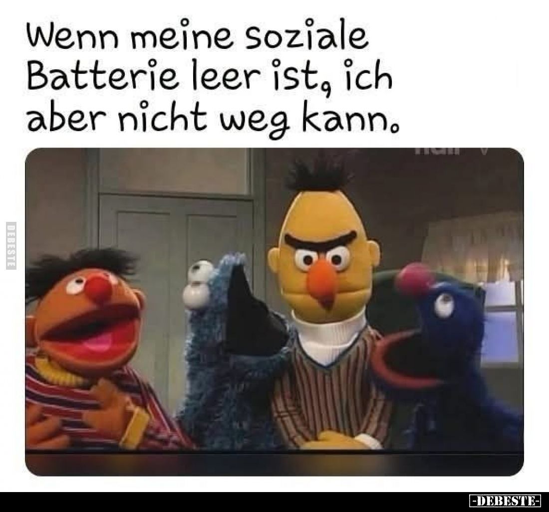 Wenn meine soziale Batterie leer ist, ich aber nicht weg kann.
