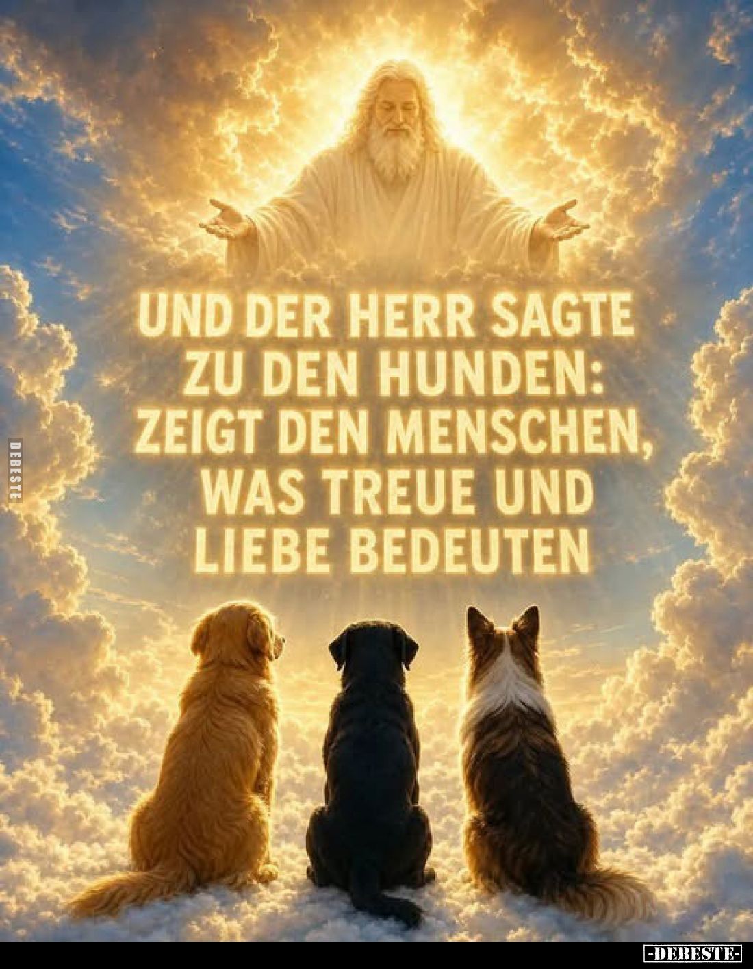 Und der Herr sagte zu den Hunden: Zeigt den Menschen, was.. - Lustige Bilder | DEBESTE.de