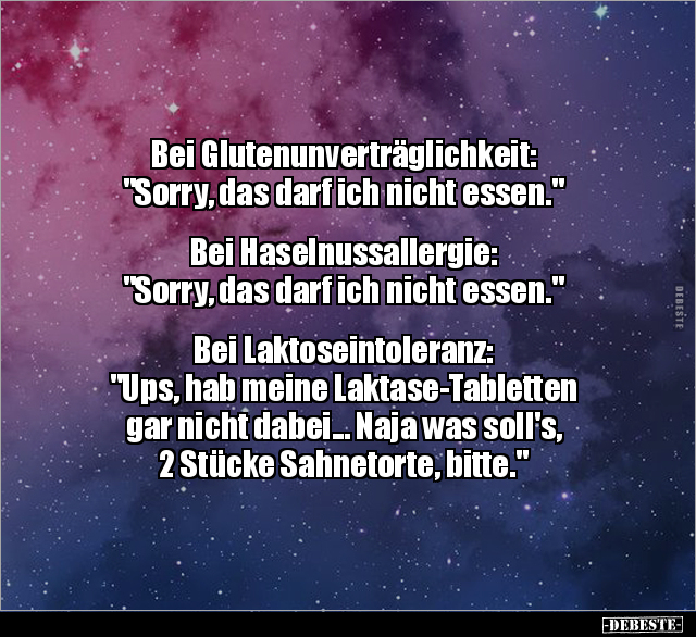 Bei Glutenunverträglichkeit: "Sorry, das darf ich nicht.." - Lustige Bilder | DEBESTE.de