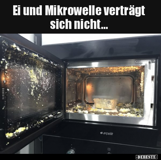 Ei und Mikrowelle verträgt sich nicht... - Lustige Bilder | DEBESTE.de