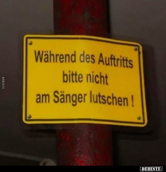 Während des Auftritts bitte nicht am Sänger lutschen!.. - Lustige Bilder | DEBESTE.de