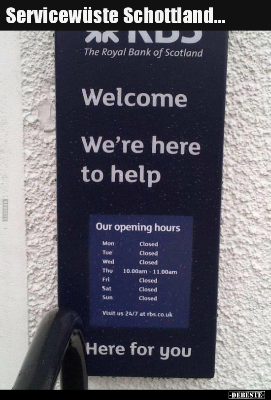 Servicewüste Schottland