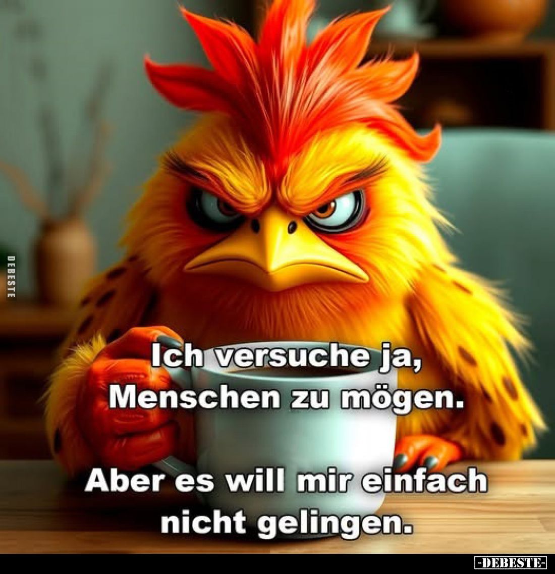 Ich versuche ja,
Menschen zu mögen.
Aber es will mir einfach
nicht gelingen.