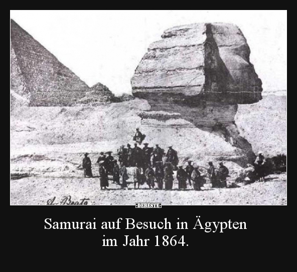 Samurai auf Besuch in Ägypten im Jahr 1864...