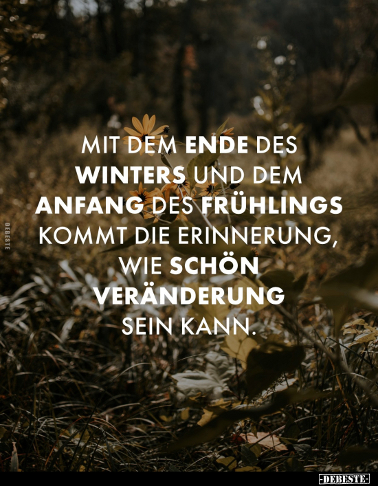 Mit dem Ende des Winters und dem Anfang des Frühlings.. - Lustige Bilder | DEBESTE.de