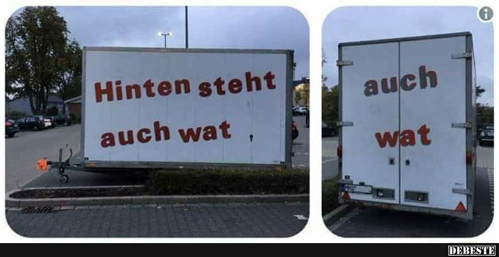 Hinten steht auch wat..