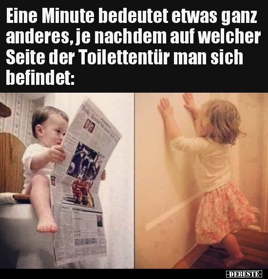 Eine Minute bedeutet etwas ganz anderes, je nachdem auf..