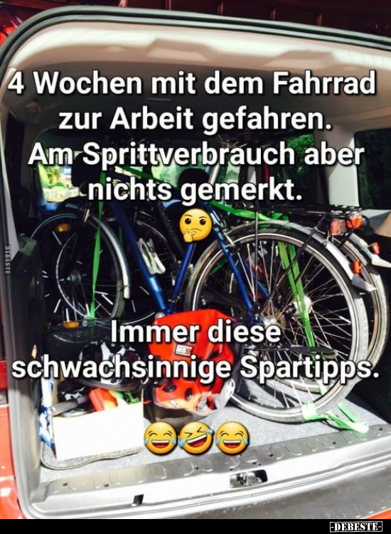 4 Wochen mit dem Fahrrad zur Arbeit gefahren... - Lustige Bilder | DEBESTE.de