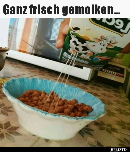 Ganz frisch gemolken...
