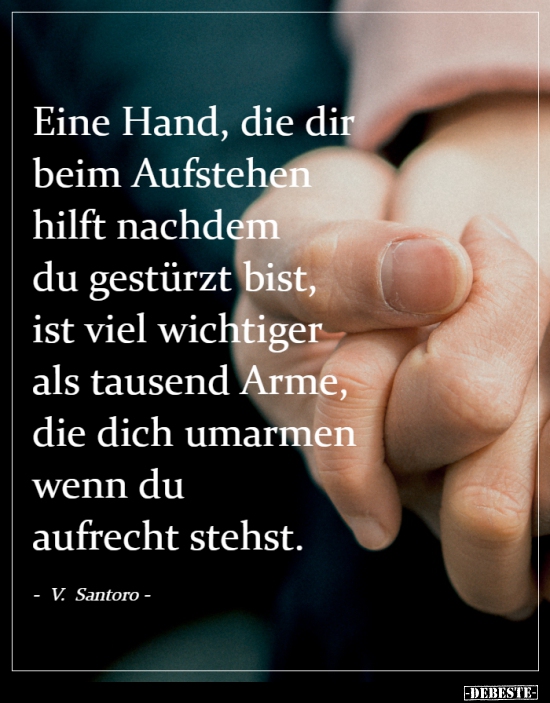 Eine Hand, die dir beim Aufstehen hilft nachdem du gestürzt.. - Lustige Bilder | DEBESTE.de
