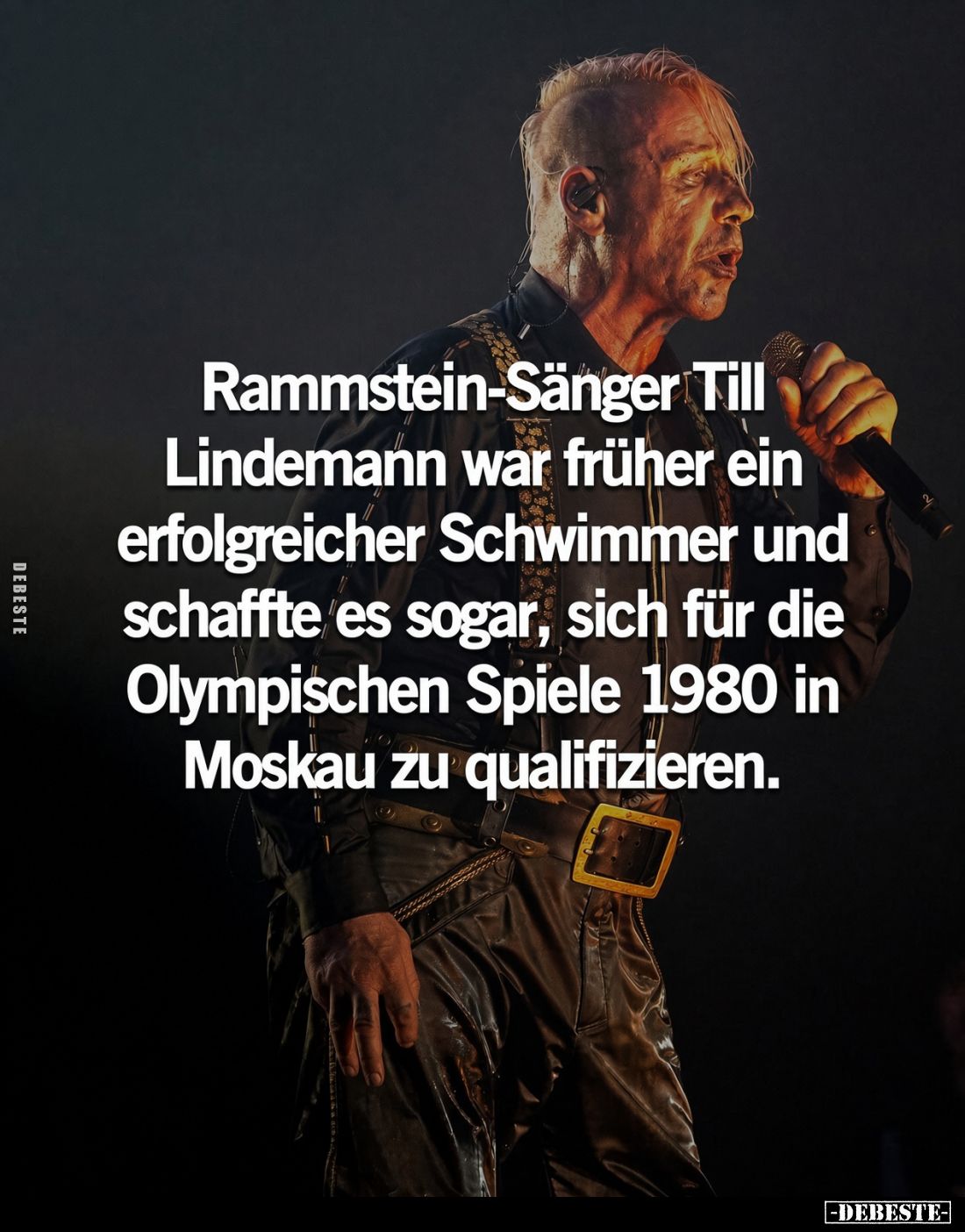 Rammstein-Sänger Till Lindemann war früher ein erfolgreicher Schwimmer und schaffte es sogar, sich für die Olympischen Spiele...
