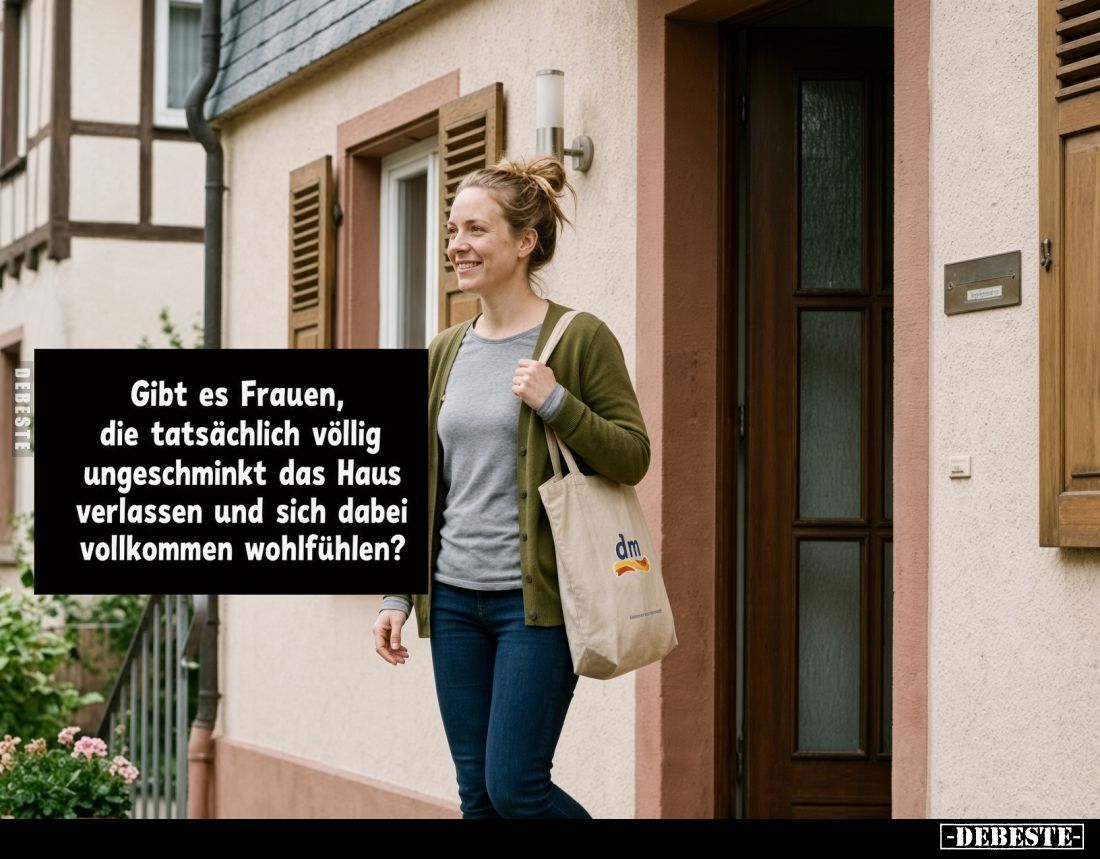 Gibt es Frauen, die tatsächlich völlig ungeschminkt das Haus verlassen und sich dabei vollkommen wohlfühlen?