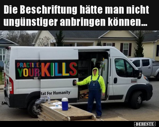 Die Beschriftung hätte man nicht ungünstiger anbringen.. - Lustige Bilder | DEBESTE.de