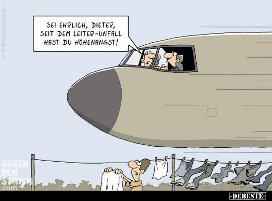Sei ehrlich, Dieter, seit dem Leiter-Unfall hast du Höhenangst!.. - Lustige Bilder | DEBESTE.de