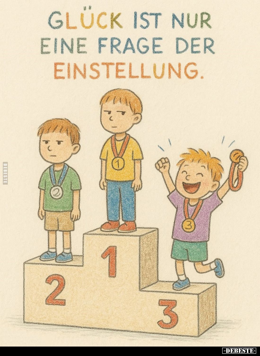 Glück ist nur eine Frage der Einstellung.