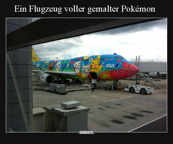 Ein Flugzeug voller gemalter Pokémon.. - Lustige Bilder | DEBESTE.de