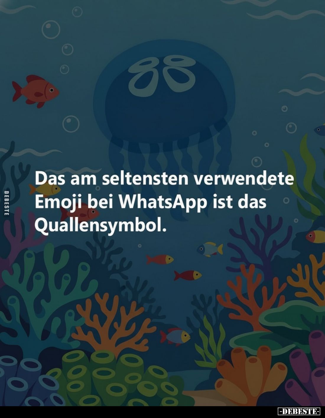 Das am seltensten verwendete Emoji bei WhatsApp ist das Quallensymbol.