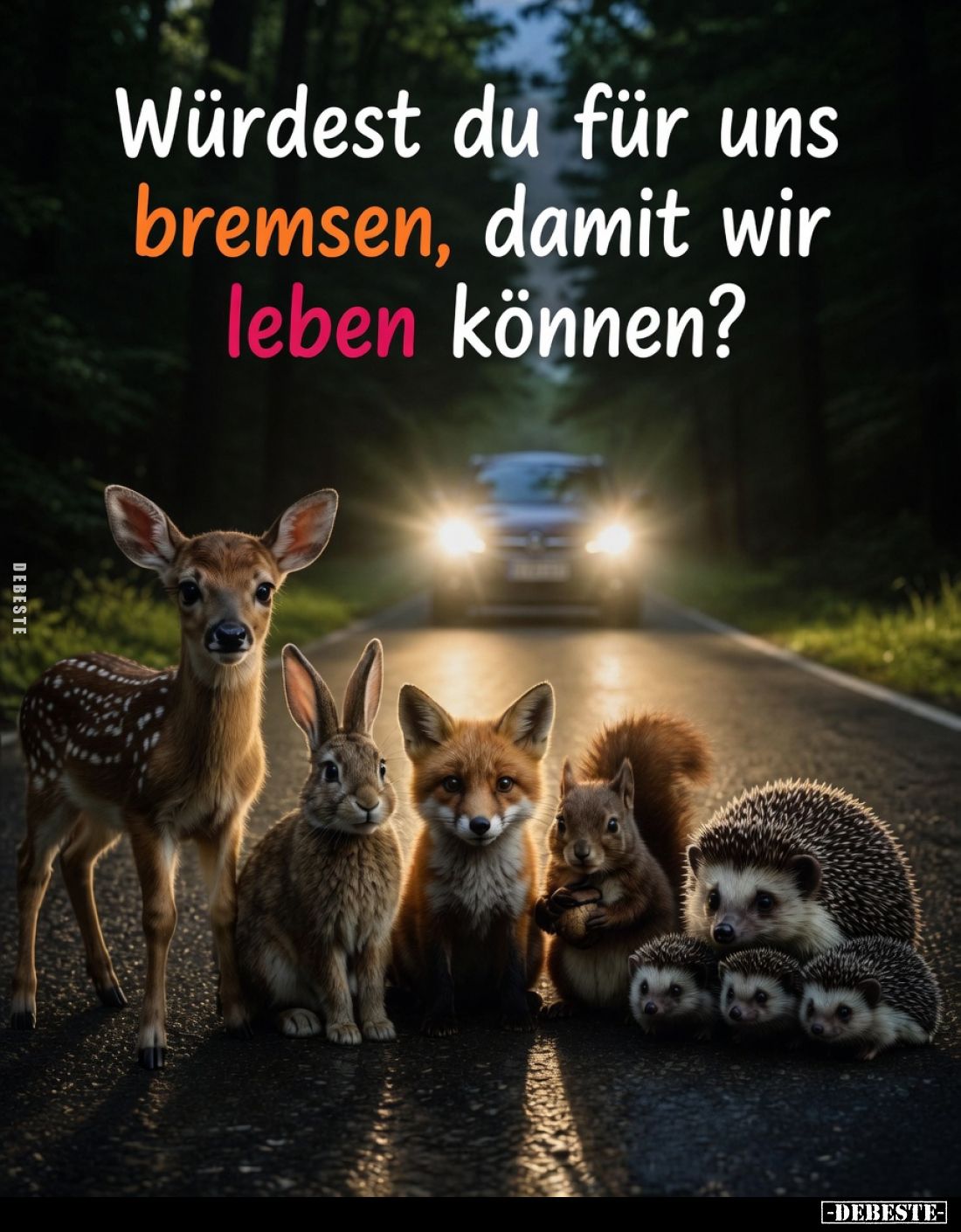 Würdest du für uns bremsen, damit wir leben können?