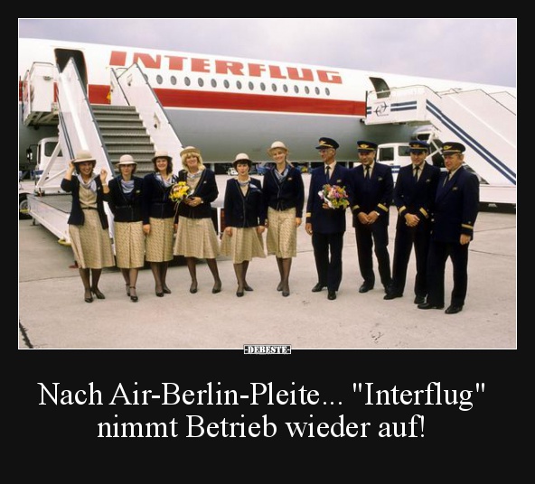 Nach Air-Berlin-Pleite... 'Interflug' nimmt Betrieb wieder auf! - Lustige Bilder | DEBESTE.de