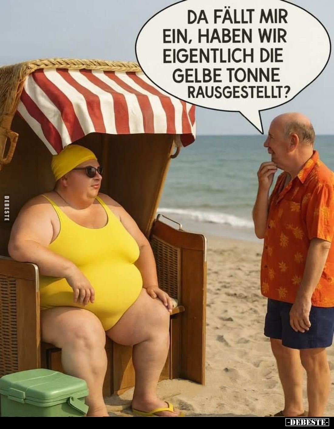 Da fällt mir ein, haben wir eigentlich die gelbe Tonne rausgestellt?