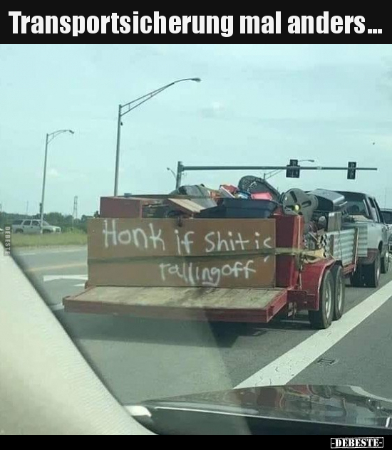Transportsicherung mal anders...