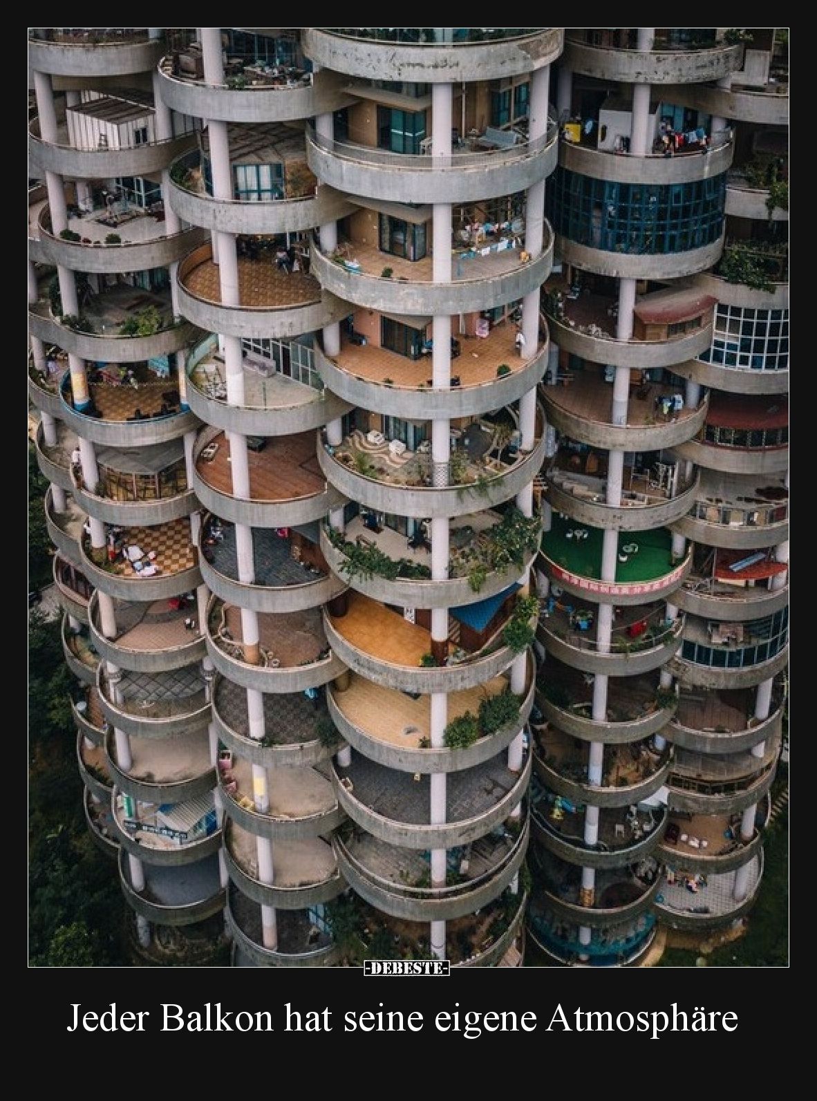 Jeder Balkon hat seine eigene Atmosphäre
