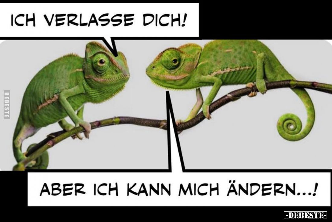 Ich verlasse dich! 

Aber ich kann mich ändern...!
