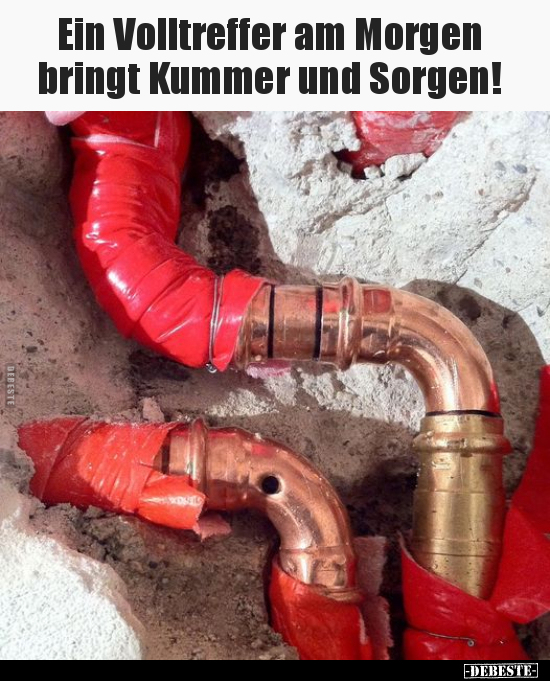 Ein Volltreffer am Morgen bringt Kummer und Sorgen!.. - Lustige Bilder | DEBESTE.de