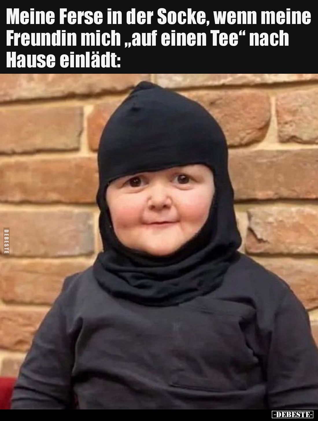 Meine Ferse in der Socke, wenn meine Freundin mich „auf einen Tee“ nach Hause einlädt: