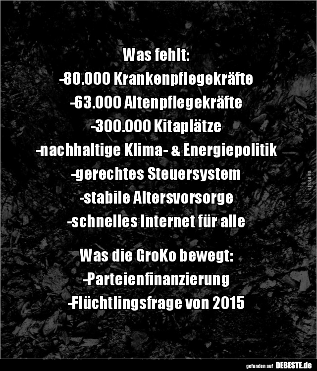 Was fehlt: -80.000 Krankenpflegekräfte... - Lustige Bilder | DEBESTE.de