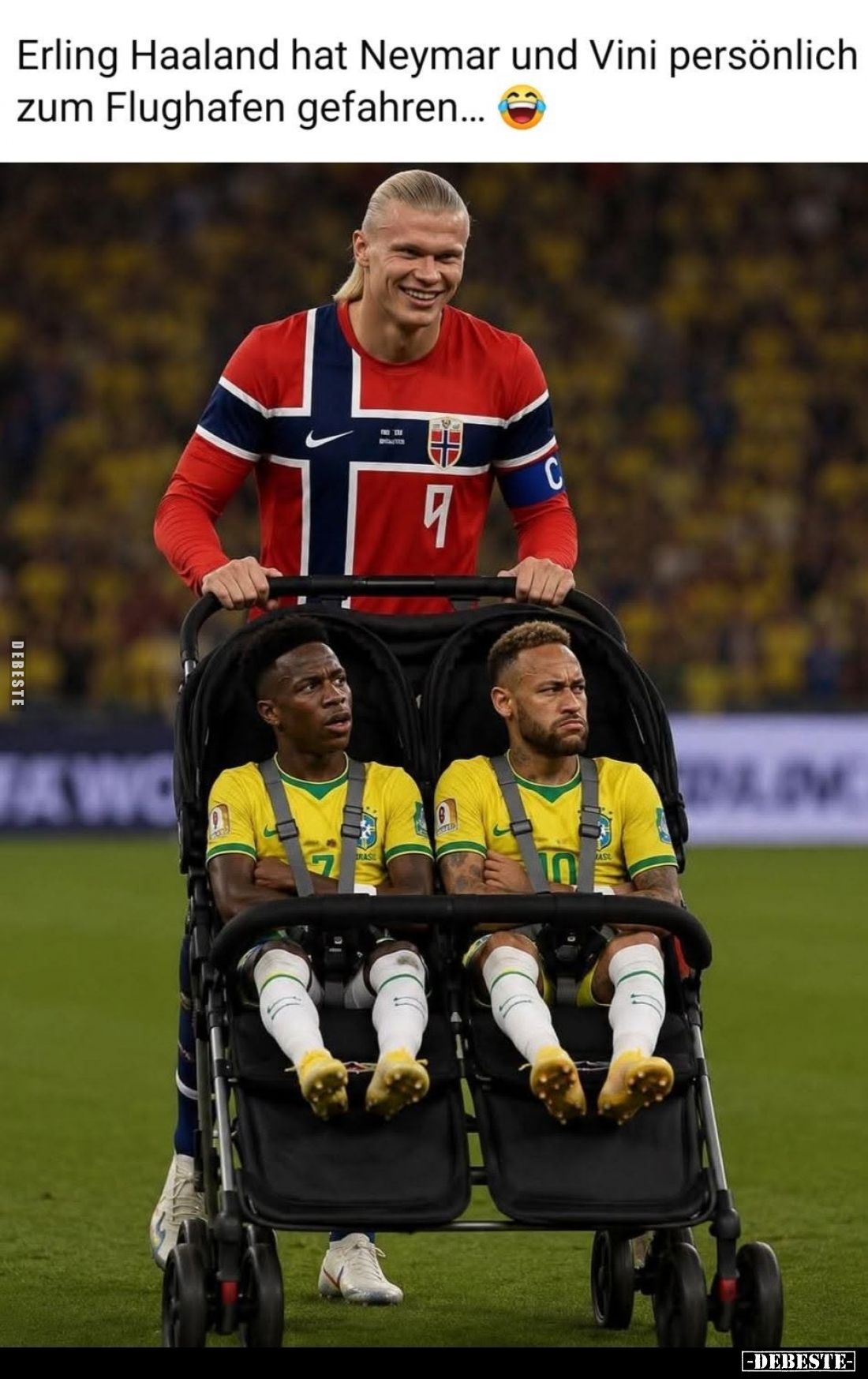 Erling Haaland hat Neymar und Vini persönlich zum Flughafen gefahren...